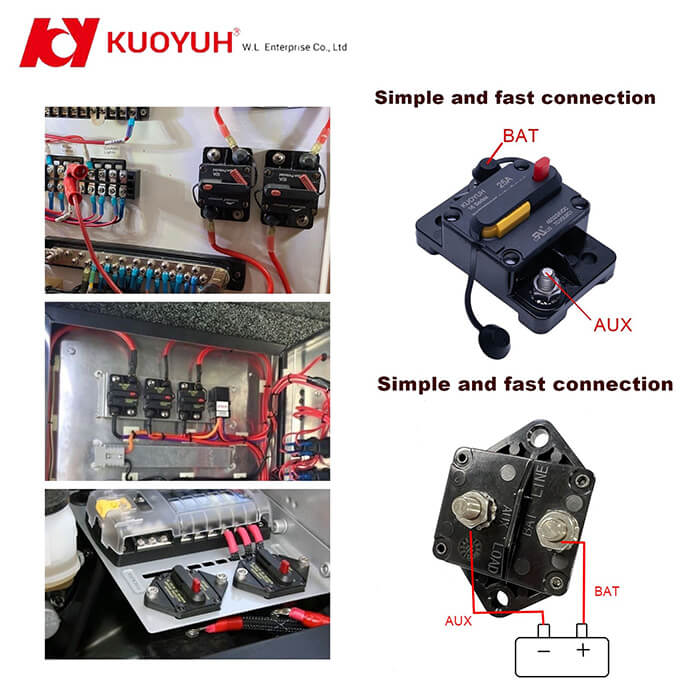 KUOYUH Circuit Breakers for Automotive Lithium Battery Protection